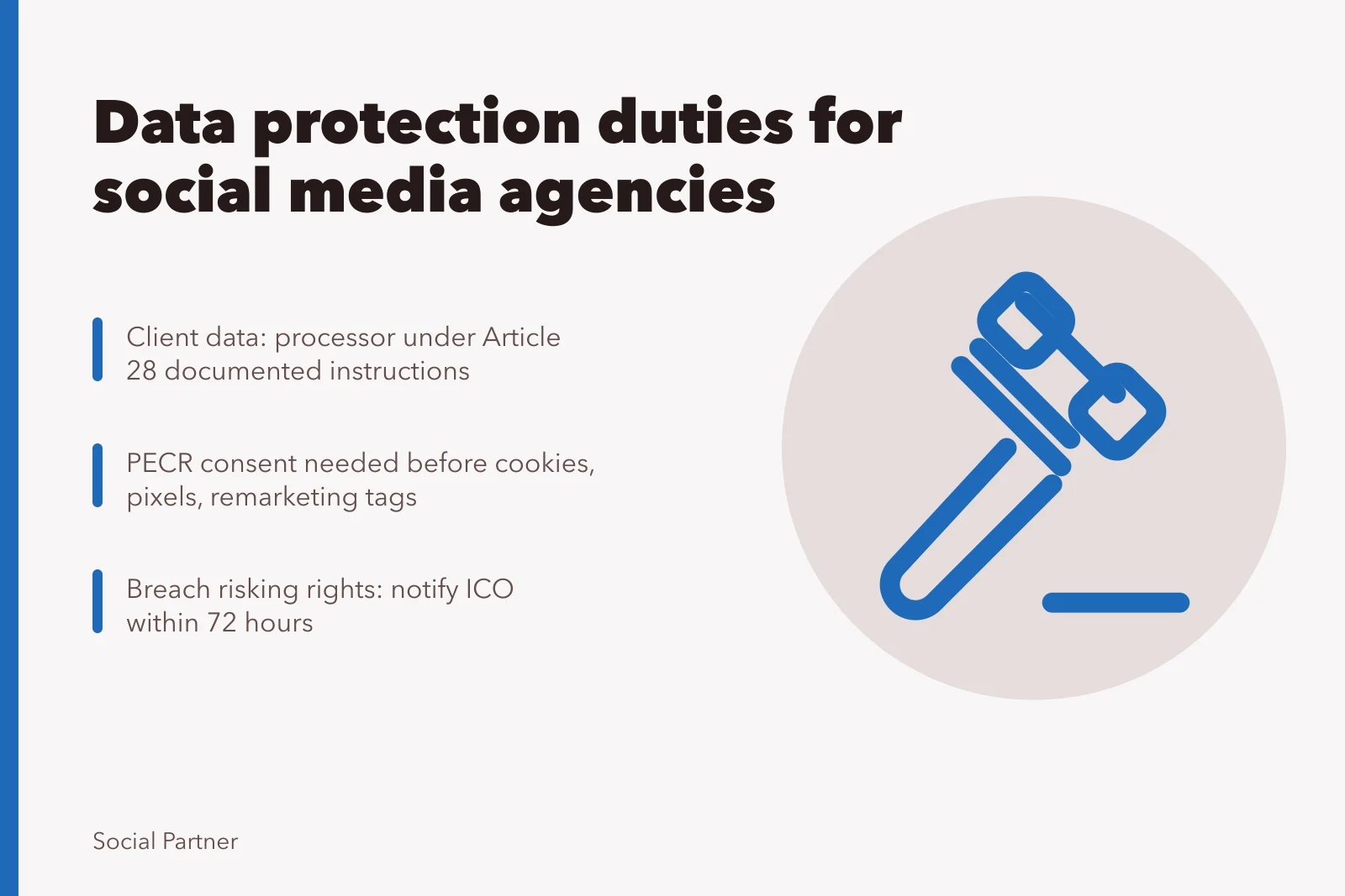 Card on social media agency data protection roles, consent and breach reporting