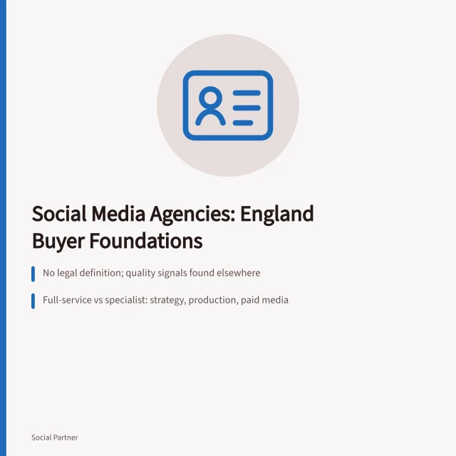 Guide to social media agency foundations and comparison for England buyers. What a social media agency does in England