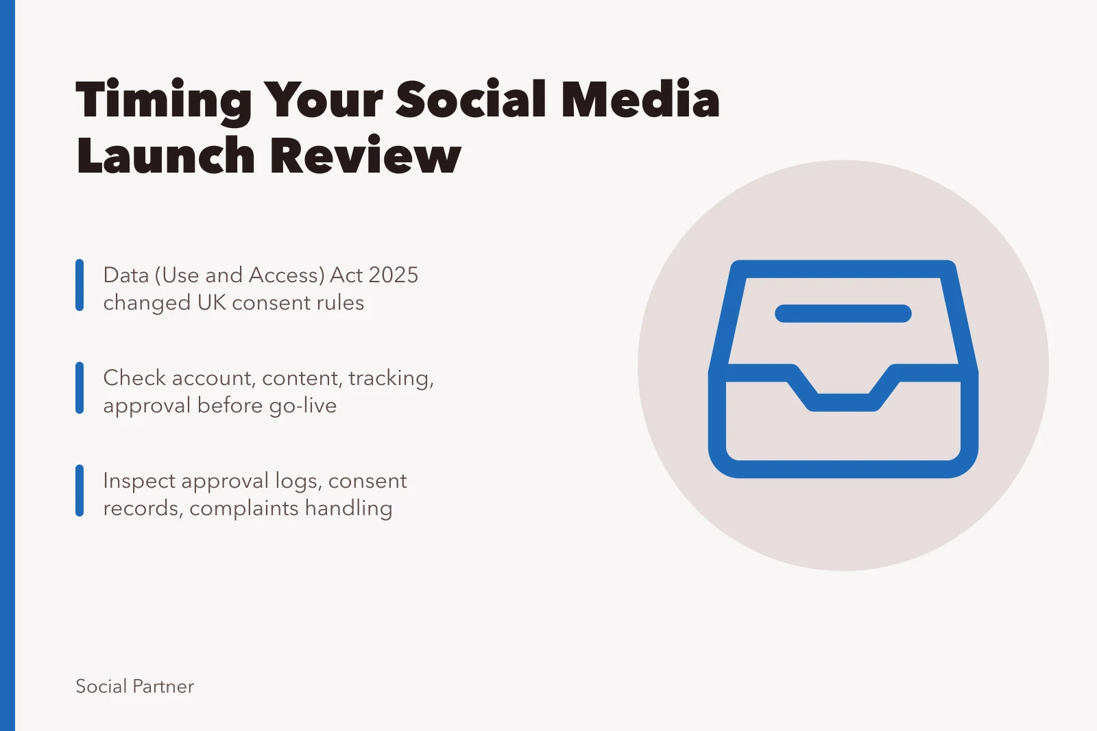 Card on timing a social media agency launch review under UK data rules