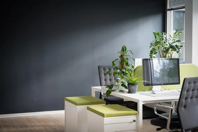 work, desk, office, management, bureaucracy, design, agency, indoor plants, success, company, business, project, planning, interior, furniture, setup, workplace, monitor, digital, job, training. Choosing a social media agency in Manchester or Leeds